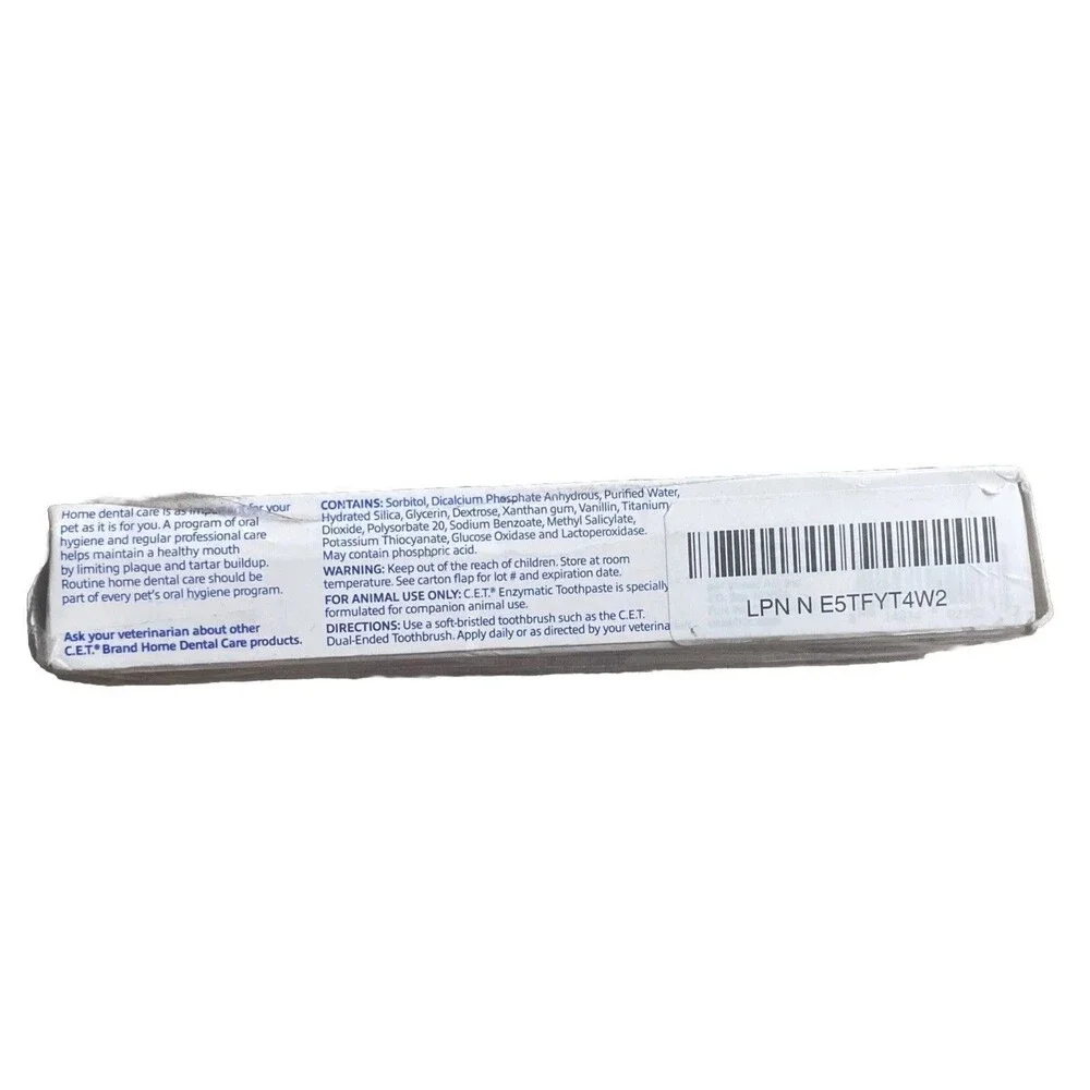 C.E.T. Enzymatic Toothpaste Eliminates Bad Breath Removing Plaque Tartar 2.5 Oz